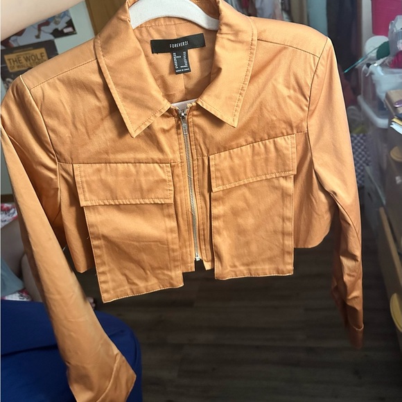 Forever 21 Women's Utility Jacket in Orange Tan - Picture 4 of 5